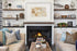 coral and gold abalone wall art